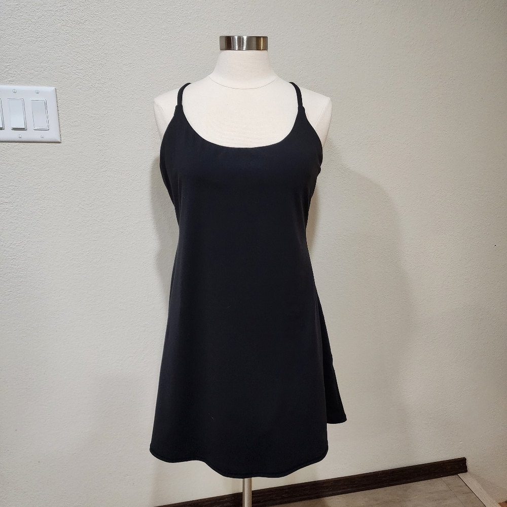 Halara Softlyzero Plush Backless Active Dress Bla… - image 1